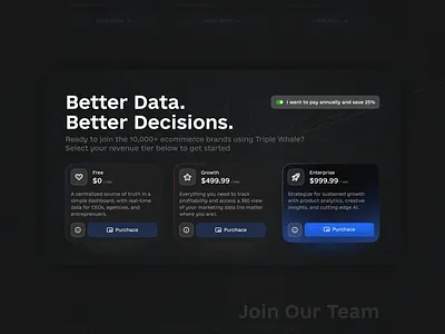 Pricing concept for advertising platform 3d app branding button card dark dashboard icon mode package pricing product rocket saas space typography ui