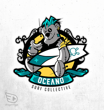Logo concepts - surf board builders branding chipdavid dogwings drawing logo ocean punk surf surfboards vector