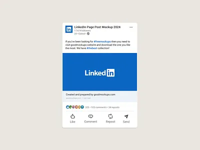 Free LinkedIn Page Post Mockup PSD 2024 free free download free mockup freebie linkedin linkedin mockup linkedin post mockup mockup psd post mockup social media mockup