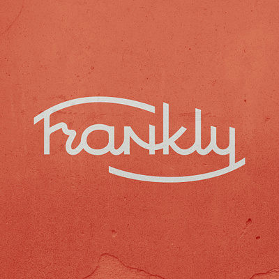 Frankly branding lettering logo typography