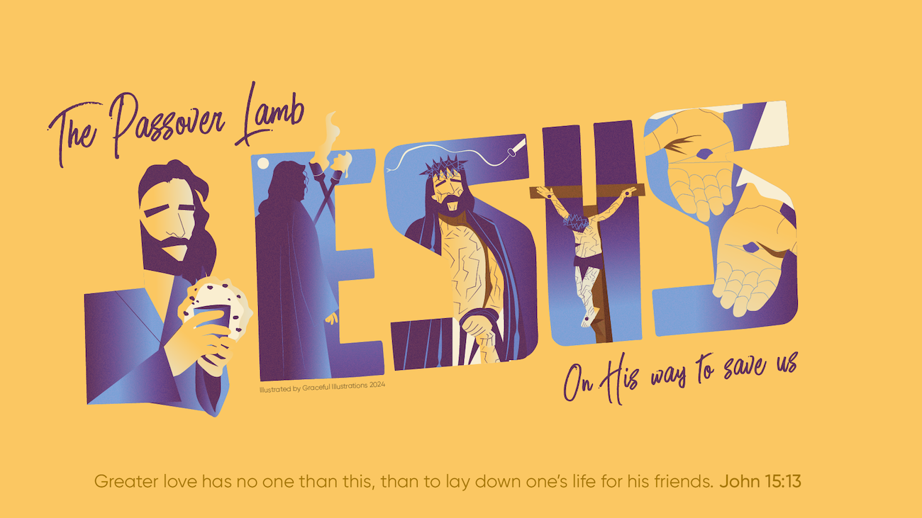 The Passover Lamb bible bible art church digital art drawing easter illustration jesus christ jesus gods son jesus hands jesus letters passover resurrection retro the bible vintage