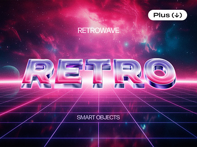 Retrowave Text Effect cyberpunk download effect future futuristic galaxy pixelbuddha psd retro retrowave space synthwave template text vaporwave vintage