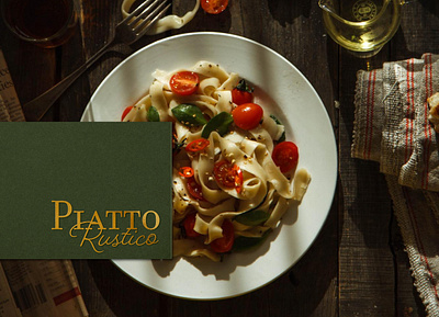 Piatto Rustico Restaurant brand design branding branding identity elegant design graphic design logo logo design menu design restaurant branding restaurant menu rustic design visual identity