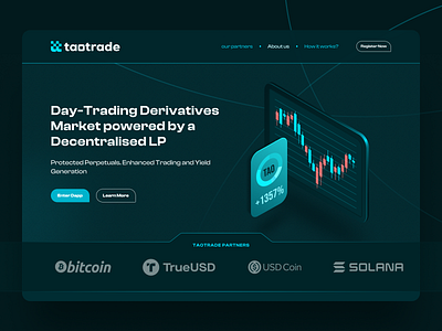 Landing page for trading platform clean design landing page onepage onepagelove platform trading ui ux website