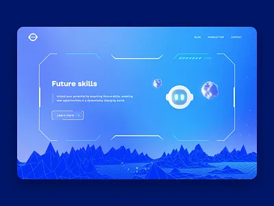 Hero section design with 3D illustration 3d design 3d illustration creative design design digital design digital illustration graphic design hero section homepage design illustration design modern design ui design uiux user experience user interface visual design web design web graphic web illustration website design