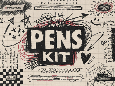 Pens Kit brush brushes doodles nostalgia paper pen pens photoshop scrapbook scribbles textures