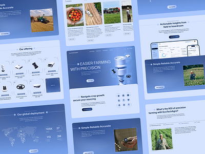 🌾 Revolutionizing Agriculture with IoT | Startup Launch Package design light interface mobile responsive simplicity usability ui user experience design user interface ux ui visual identity