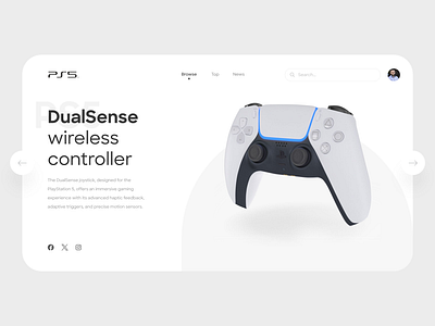 DualSense PS5 wireless controller controller dailyui dailyuichallenge design dualsense graphic modern playstation 5 ui ux