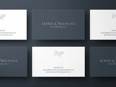 Jessica Neumann Photography Business Card Design brand brand collateral brand identity branding brandmark business card design business cards collateral design graphic design identity logo logo design monogram photographer photography rebrand rebranding visual identity wordmark