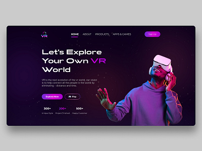 VR Landing Page 3d apple applevisonpro creativecommunity designinspiration digitalexperience graphic design landingpage portfoliopiece ui uidesign uxdesign virtualrealitydesign visonpro vr vrdesign vrworld