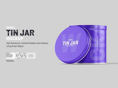 Small Tin Jar Packaging Mockup aluminium aluminium can aluminium jar brand branding can mockup can mockup cap design graphic jar jar mockup lid presentation small tin jar packaging mockup tin tin jar mockup