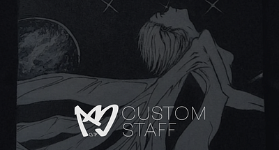 Logo branding for brand of custom staff anime branding custom design graphic design illustration logo typography