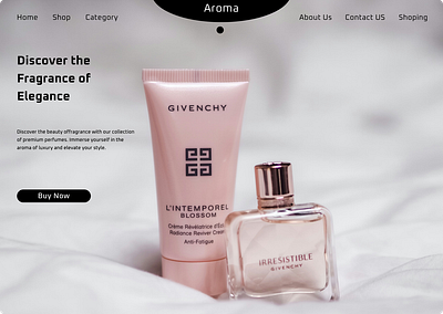 Aroma shop website branding graphic design logo ui