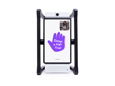 Gimme a high five! 2024 ai card clean design dribbble illustration light mobile robot top trand ui video