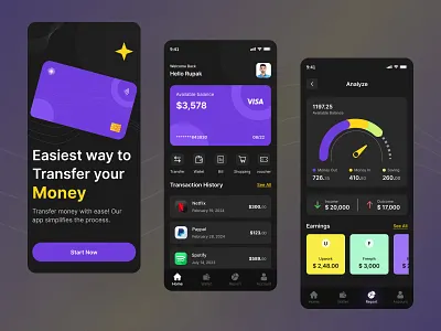 Fintech Mobile Application app app design credit design finace app finance finance app fintech app mobile mobile app mobile interface mobile ui mobile ux popular popular design rupak rupak chakraborty ui user interface ux