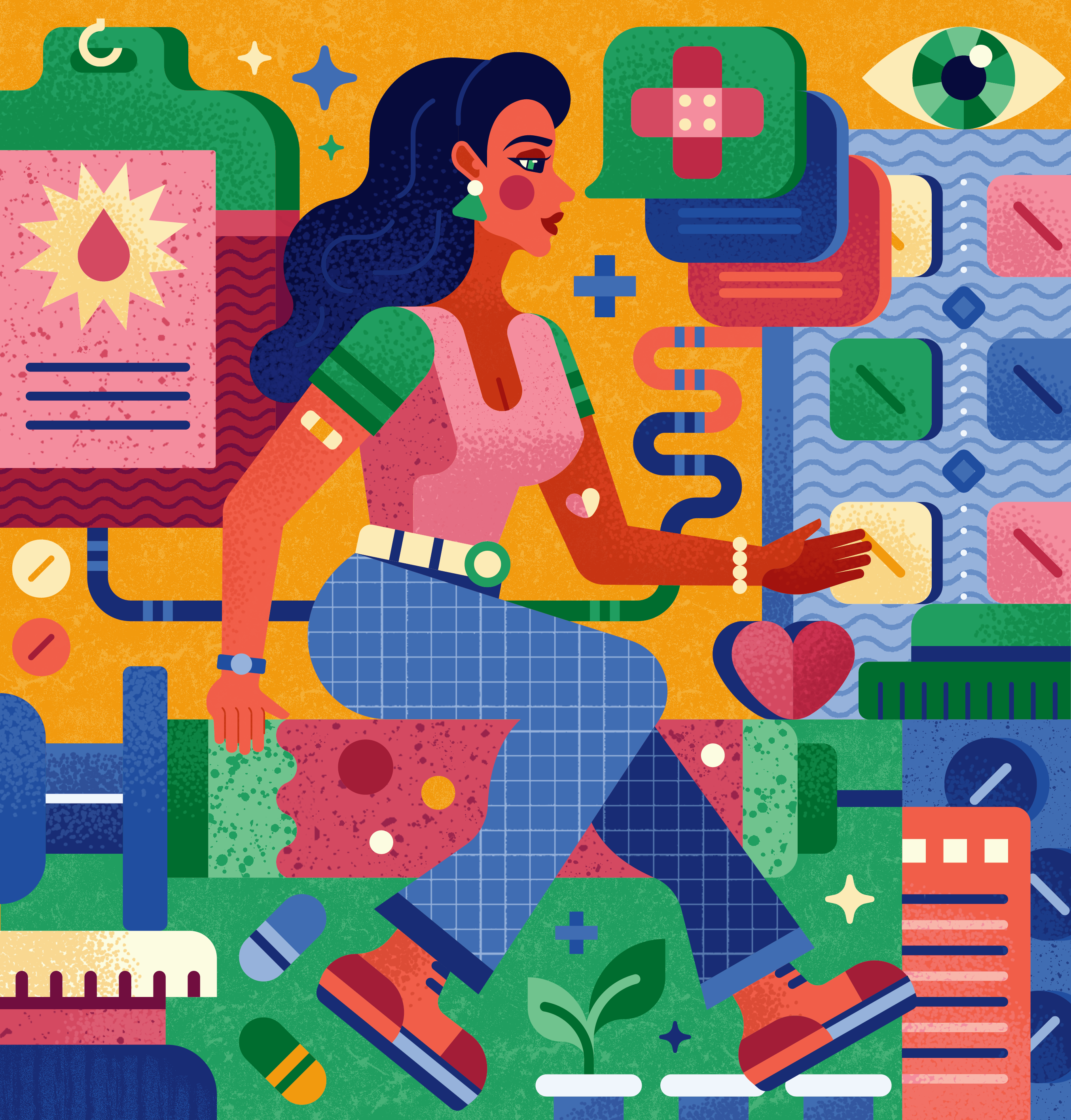 Vaccine Campaign abstract doctor editorial geometric health healthcare illustration medical medicine pattern pills scientificpaper texturies therapeutics therapy vaccine vector woman