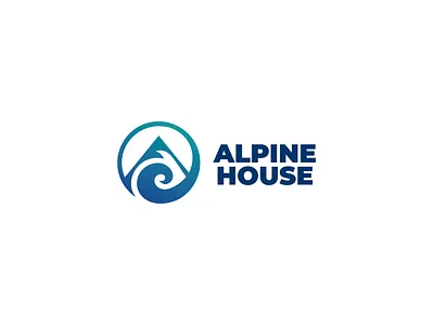 Alpine House alpine alpine house alpinestore blue branding equipment graphic design house logo ski sport sportstore store surfing surfstore