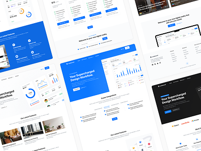 Website Layouts - Lookscout Design System clean design homepage layout lookscout saas ui user interface ux webpage website
