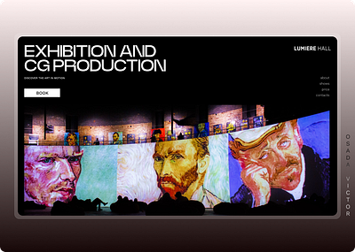 LUMIERE HALL - Exhibition Website mobile app design site ui design ui ux ui ux design web design wireframes