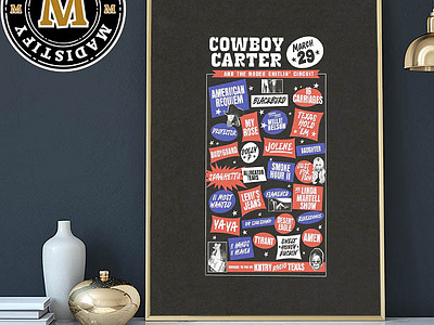 Beyonce Cowboy Carter Official Tracklist Album Home Decor Poster design poster