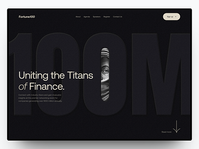 Fortune100 - Finance Event Website branding conference design event finance graphic design landing page ui web design website