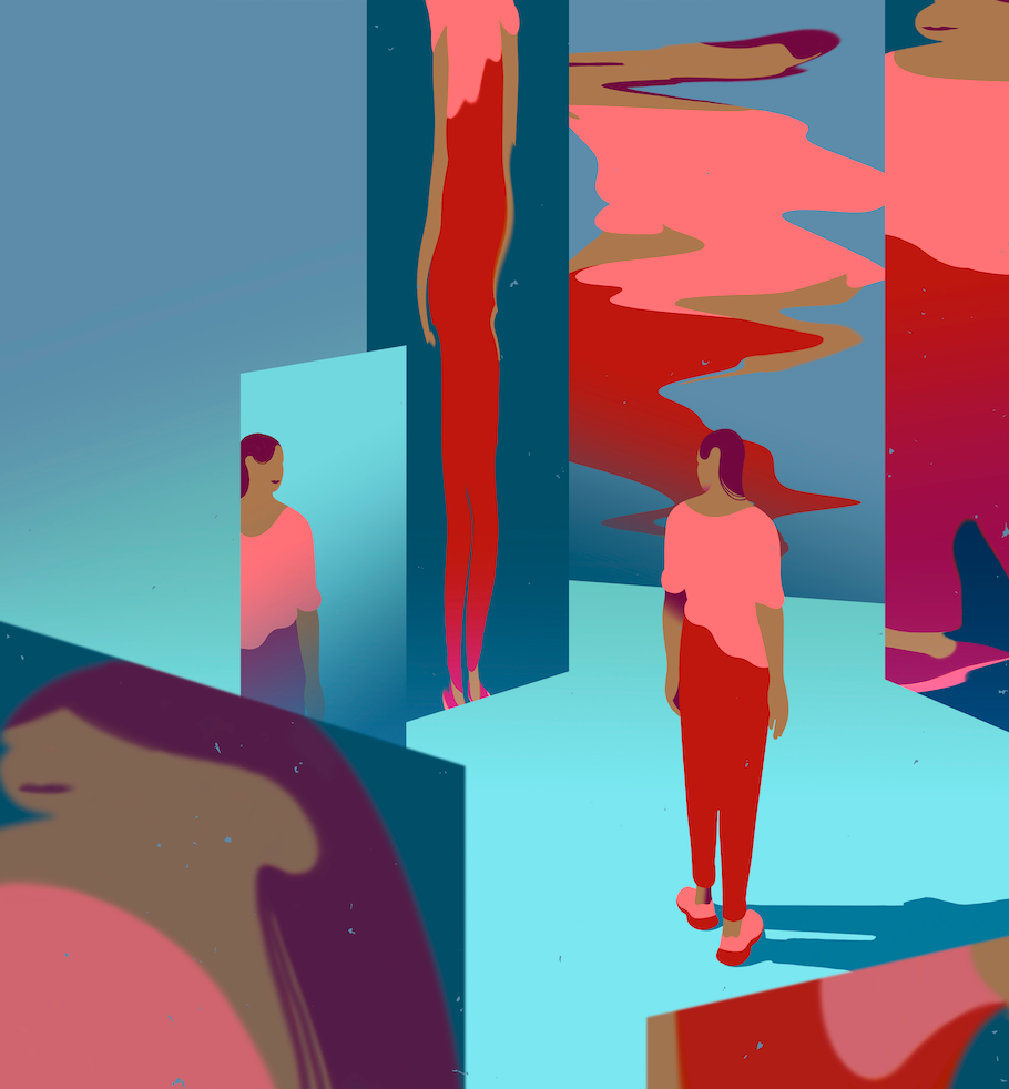 Les Echos conceptual illustration editorial illustration illustration narcissism self esteem