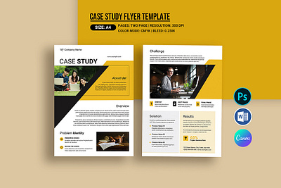 Case Study Flyer Template agency best case study bulletin business canva case case study case study flyer clean corporate creative editorial informational marketing ms word multipurpose photoshop template presentation professional project