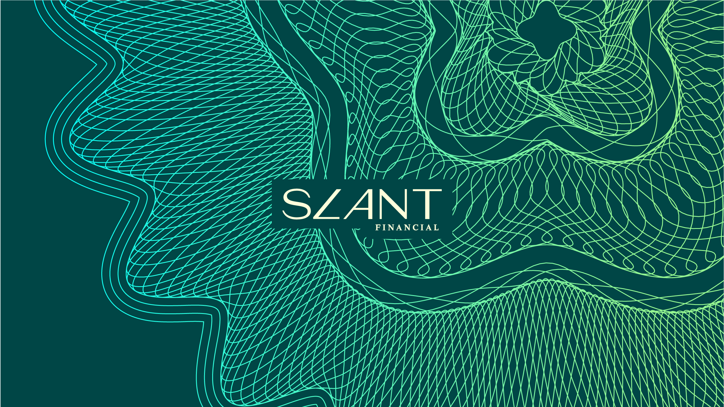 Slant Financial Branding brand design branding corporate branding currency design fin finance fintech graphic design green guilloche logo modern money ui