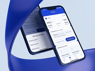 Flight Booking | Airline mobile app design 3d 3d scene account air travel airlines application cinema 4d clean design flight booking flights manage booking mobile app product design search flights timeline trips uxui