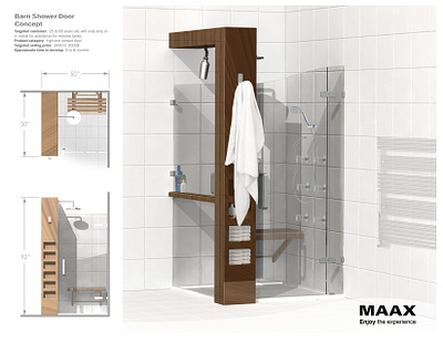 MAAX - Barn Shower Door Concept 3d