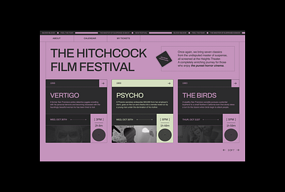 Film Festival Website animation branding cinema design digital graphic design illustration motion typography ui website