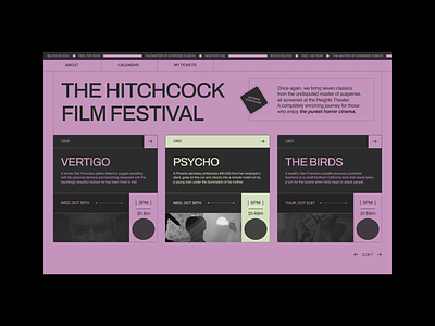 Film Festival Website animation branding cinema design digital graphic design illustration motion typography ui website