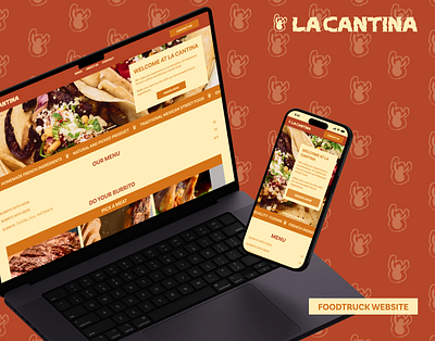 Foodtruck webdesign | LA CANTINA design figma food foodtruck graphic design interface modern restaurant ui ux ux design webdesign website