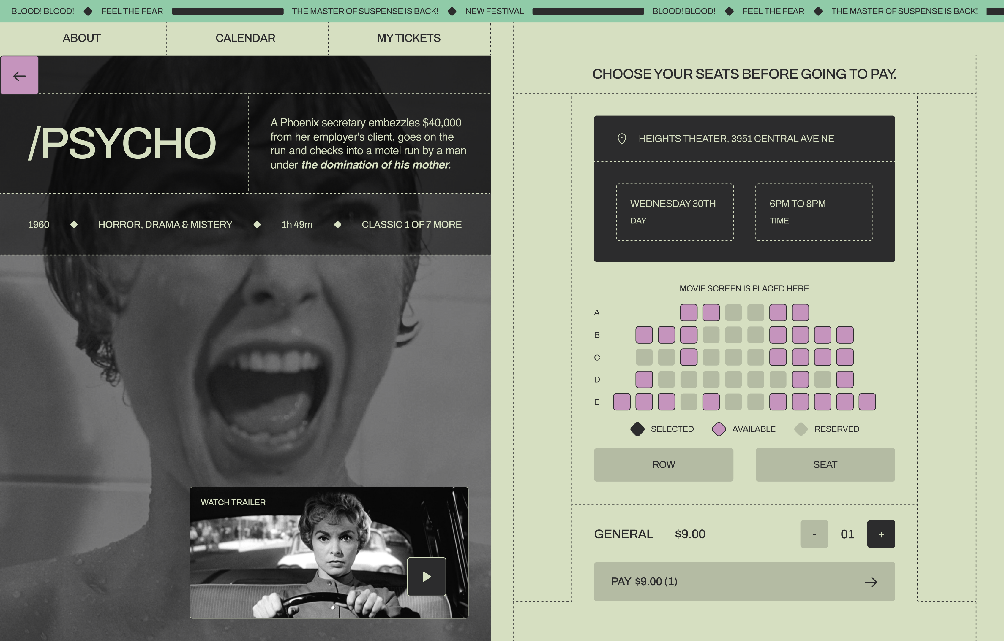 Film Festival Website animation branding cinema design digital graphic design illustration motion graphics typography ui ux website