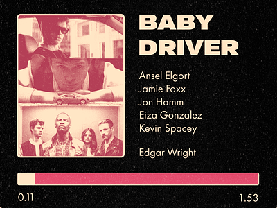 BABY DRIVER Poster Design baby driver design edgar wright graphic design illustration movie poster photoshop pink poster poster design