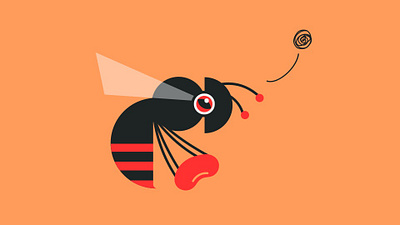 Northern Paper Wasp app bee branding canva design geometric graphic design illustration indie logo minimal simple ui vector wasp