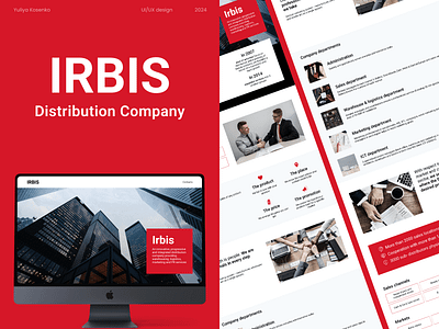 IRBIS - distribution company business company concept creative delivery design distribution info landing logistics marketing pr services research shipping ui uiux ux visual design warehousing website