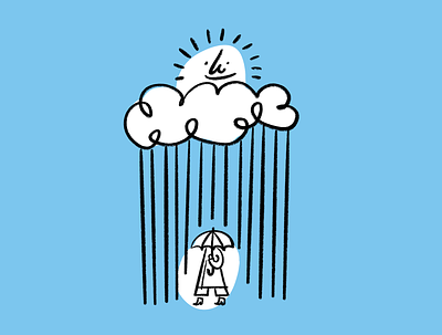 Rainy days & Mondays ☔️ design doodle funny illo illustration lol rain shower sketch sunshine sunshower