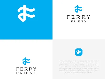 FerryFriend app logo design modern clean design. branding creative design graphic design illustration isolated logo logo design logodesign logotype