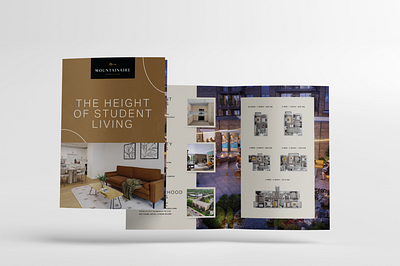 Mountainaire Apartments Print Collateral apartment branding apartment marketing branding branding design brochure brochure design business cards design graphic design multifamily multifamily marketing