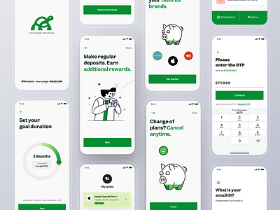 tortoise savings app 2024 app 3d branding dribbbleinspiration goal app homepage login onboarding rahul kumar reward app savings app signup ui uidesigner userexperience