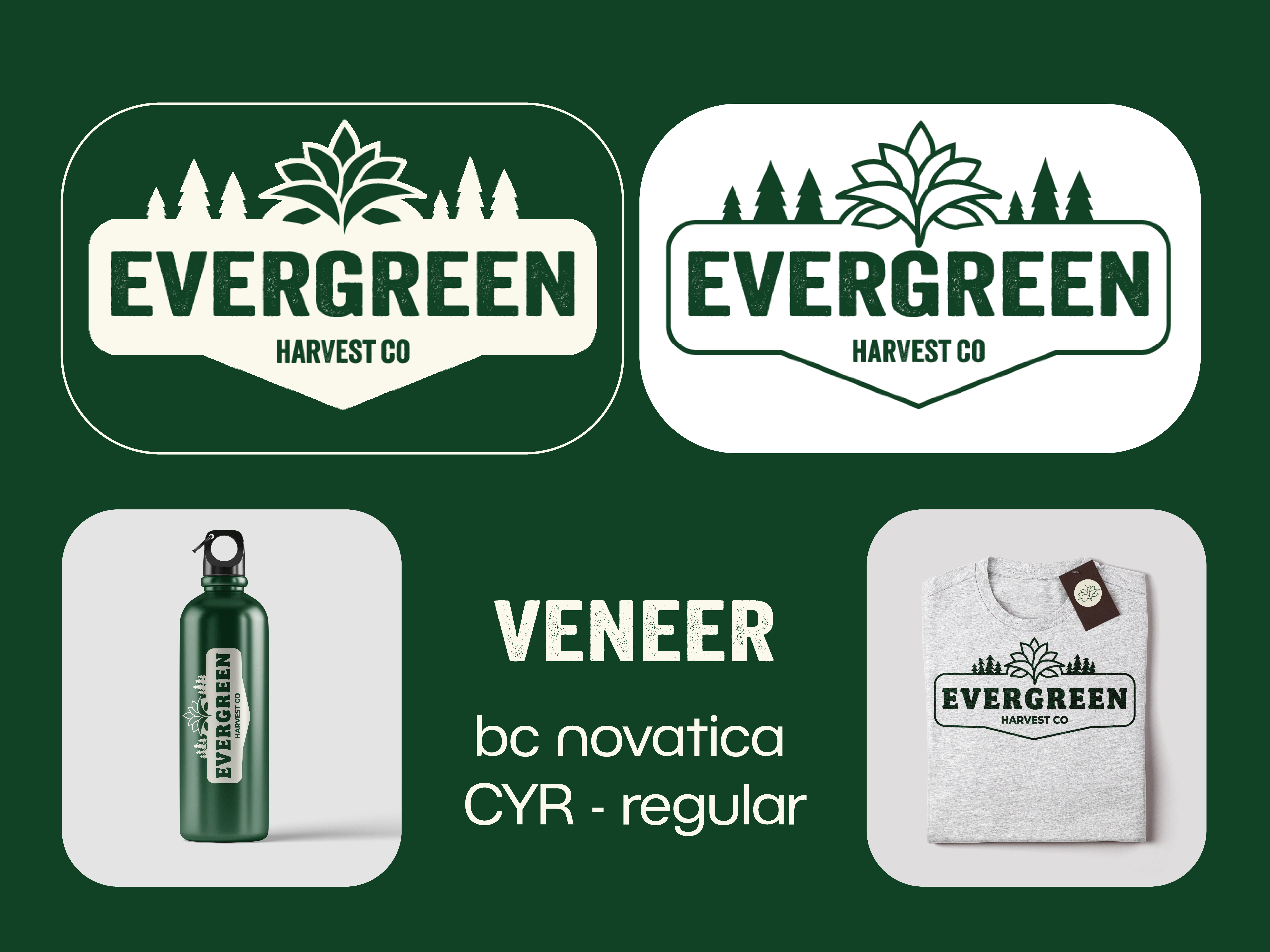 Evergreen Harvest Co Brand Guide 1 brand branding design graphic design logo mockup