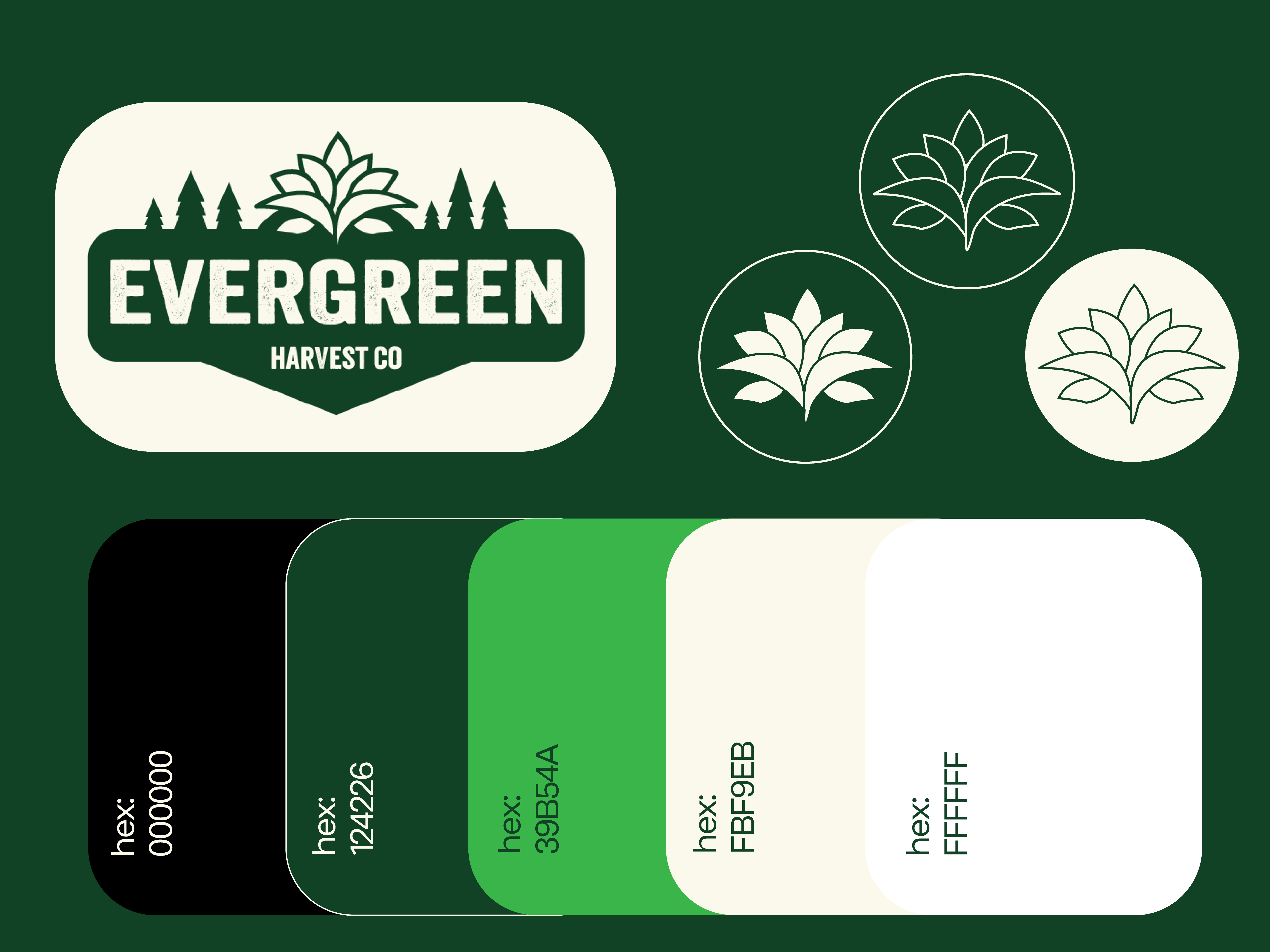 Evergreen Harvest Co Brand guide pt 2 brand branding graphic design logo social media