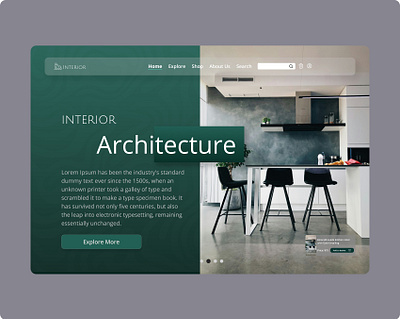 Interior Landing Page UI Design app design figma illustration interior landing landing page ui ux web