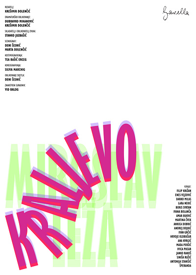 Kraljevo - Theatre Poster design designer freelance graphic design kraljevo krleža play poster studio theatre theatreposter