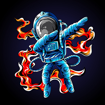 astronaut rocks branding design graphic design illustration illustrator logo vector