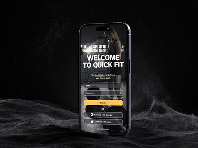 QUICK FIT - Fitness Mobile App app design fit fitness fitness app mobile mobile app sport sport app tracker ui ux uxui