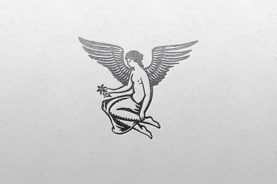 Angel angel branding flower graphic design logo wings
