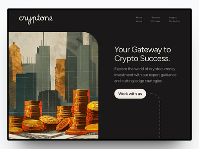 Cryptone - Crypto Investment Firm Website branding crypto design firm graphic design investment landing page ui web design website