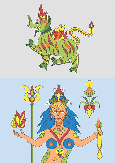 Thai Mythology II design illustration